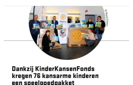 Rotary Gistel realiseerde project voor 76 kansarme kinderen in Ichtegem